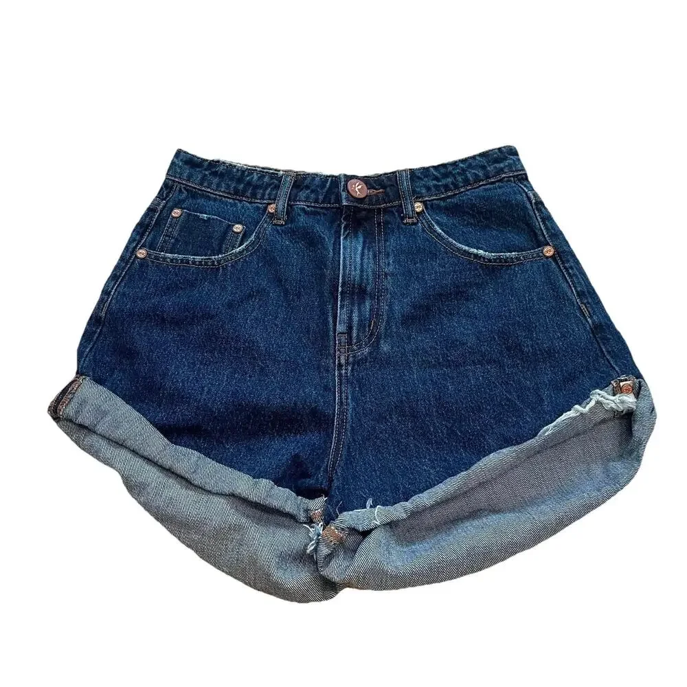 One Teaspoon Bandits High Waist Denim Shorts Size 28